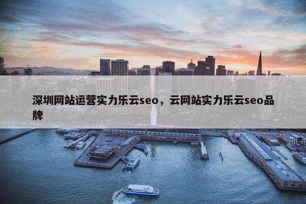 深圳网站运营实力乐云seo，云网站实力乐云seo品牌