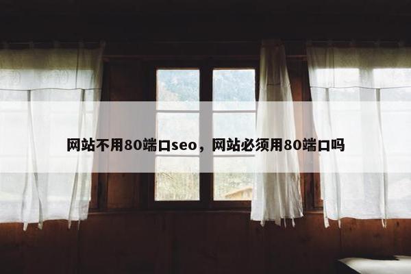 网站不用80端口seo，网站必须用80端口吗