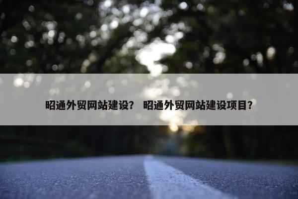 昭通外贸网站建设？ 昭通外贸网站建设项目？
