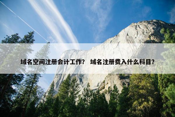 域名空间注册会计工作？ 域名注册费入什么科目？