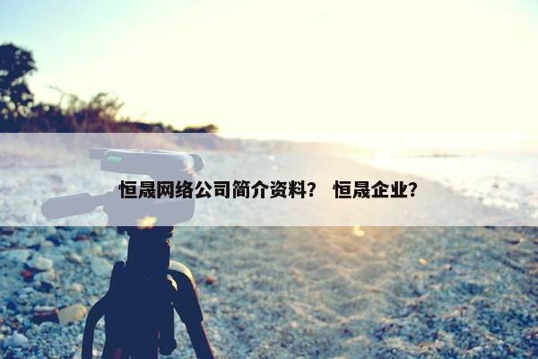恒晟网络公司简介资料？ 恒晟企业？
