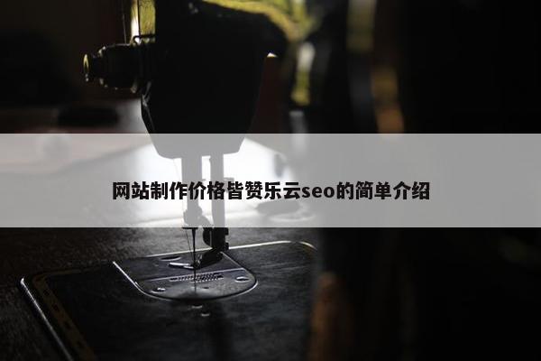 网站制作价格皆赞乐云seo的简单介绍