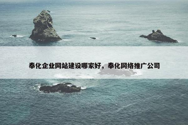 奉化企业网站建设哪家好，奉化网络推广公司