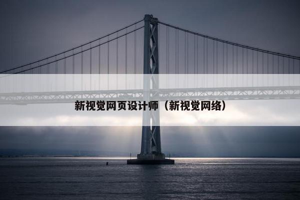 新视觉网页设计师（新视觉网络）