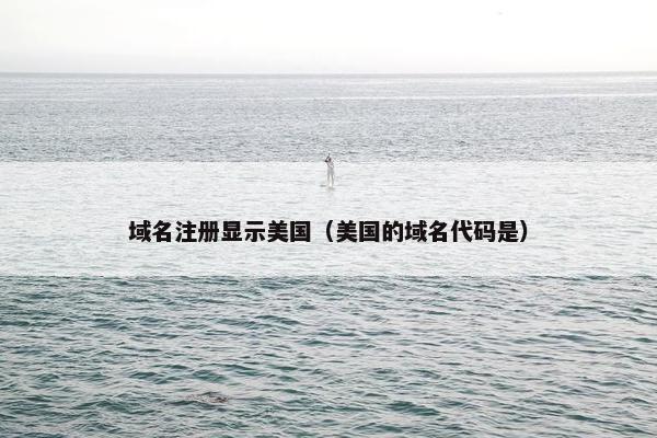 域名注册显示美国（美国的域名代码是）