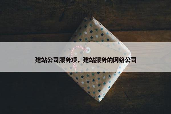 建站公司服务项，建站服务的网络公司