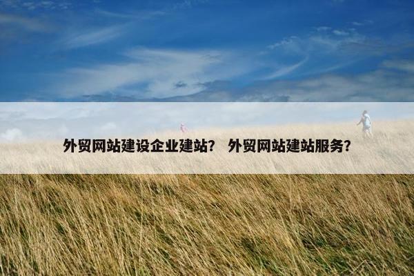外贸网站建设企业建站？ 外贸网站建站服务？