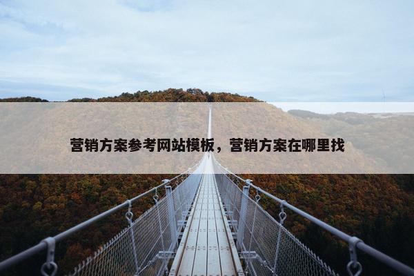 营销方案参考网站模板，营销方案在哪里找