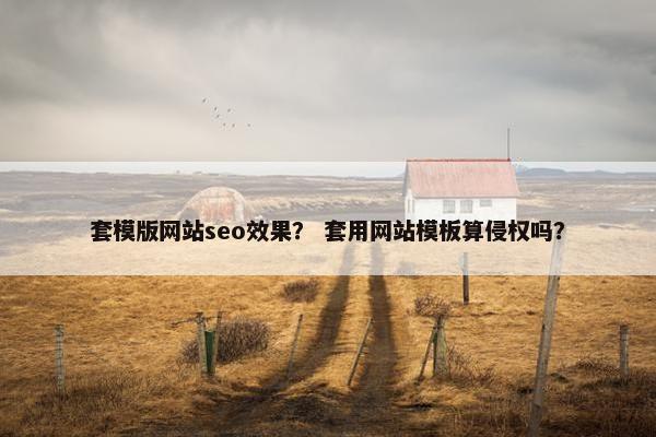套模版网站seo效果？ 套用网站模板算侵权吗？