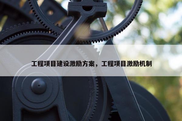工程项目建设激励方案，工程项目激励机制