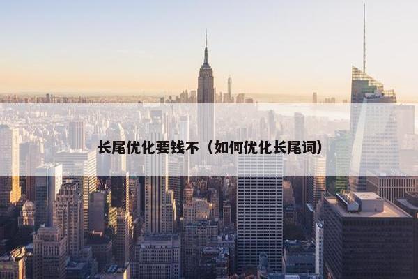 长尾优化要钱不（如何优化长尾词）