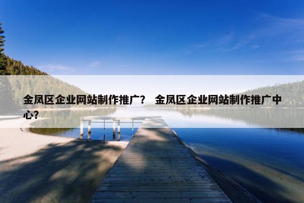 金凤区企业网站制作推广？ 金凤区企业网站制作推广中心？