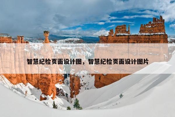 智慧纪检页面设计图，智慧纪检页面设计图片